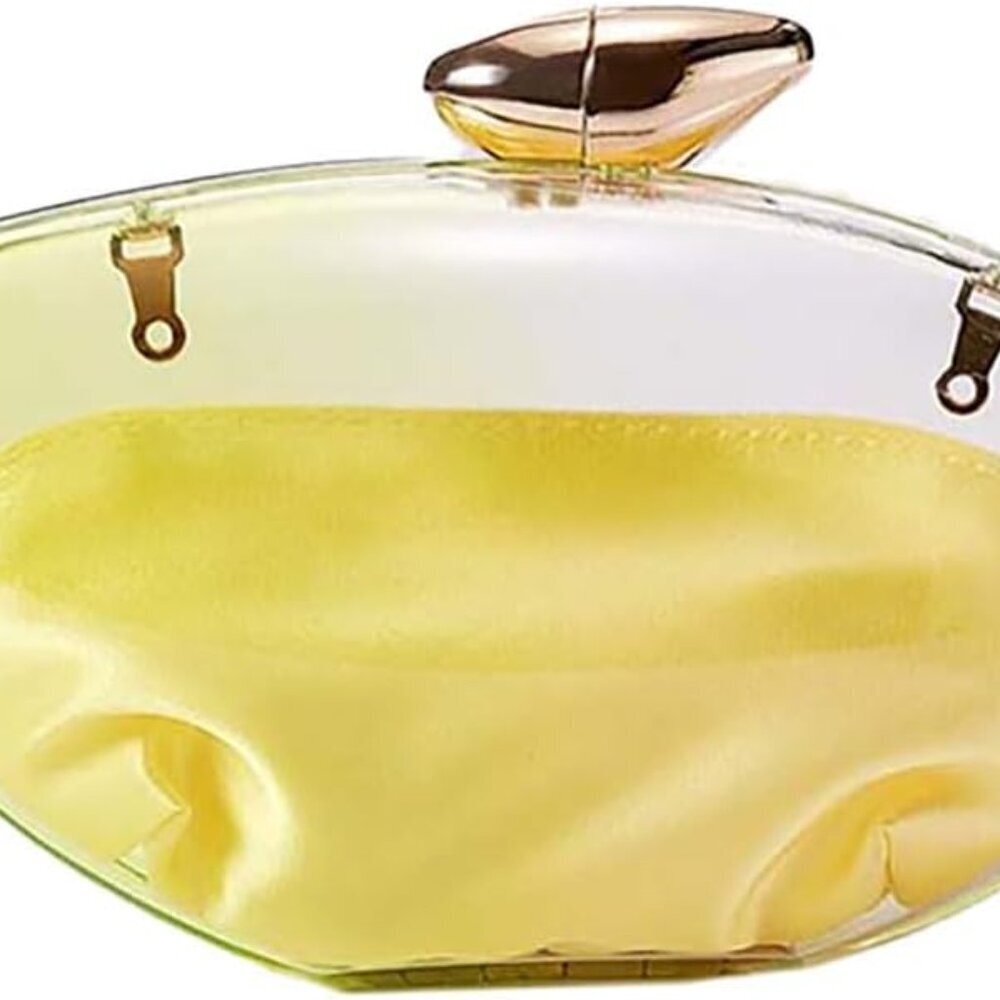 Women Acrylic Evening Clutch Clear Handbag with Detachable Chain Ideal for Prom